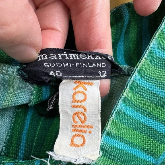 Vintage 60s 70s Marimekko Finland Mod Sheath Dress - Picture 3 of 12